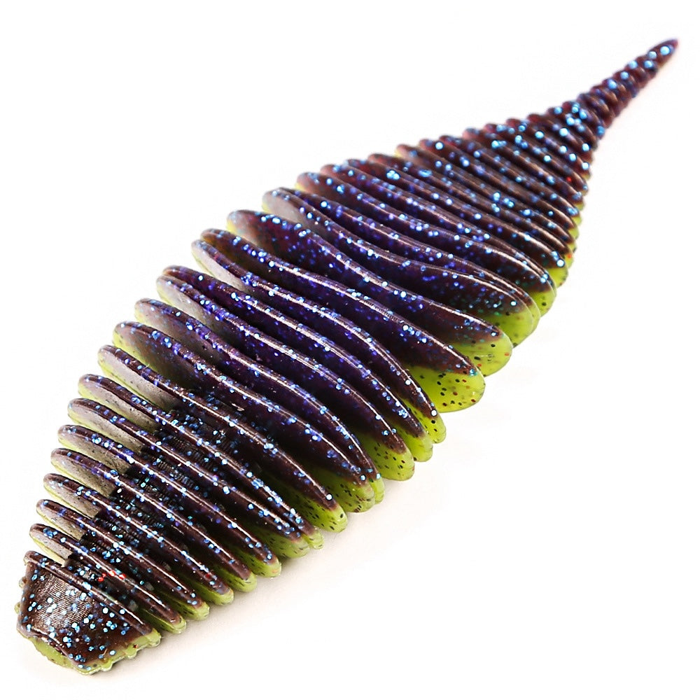 Full-Body Rib Worm Lure, Salted, 4-inch / 3-inch, #SB50218B