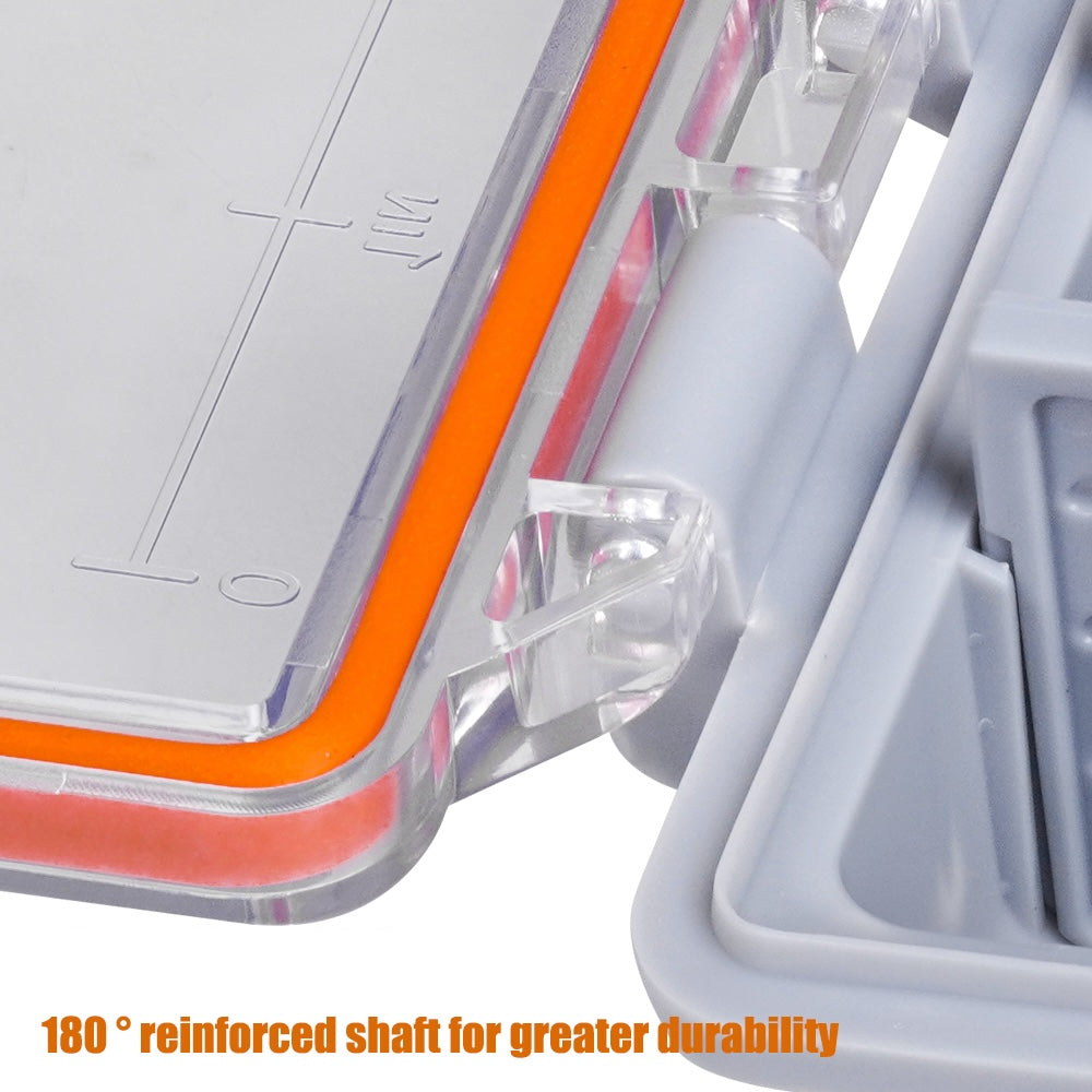 WATERPROOF TACKLE BOX with Transparent Lid & Adjustable Dividers, 3600/3700, #TB50221B