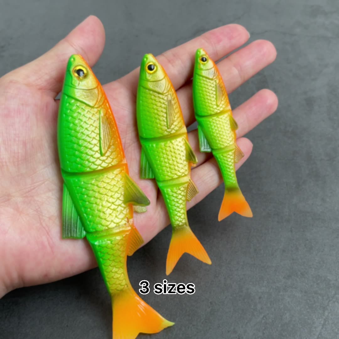 Soft Glide Bait, Swimbaits, Multi-Jointed, 8cm/9.6cm/13cm, #SW50280C