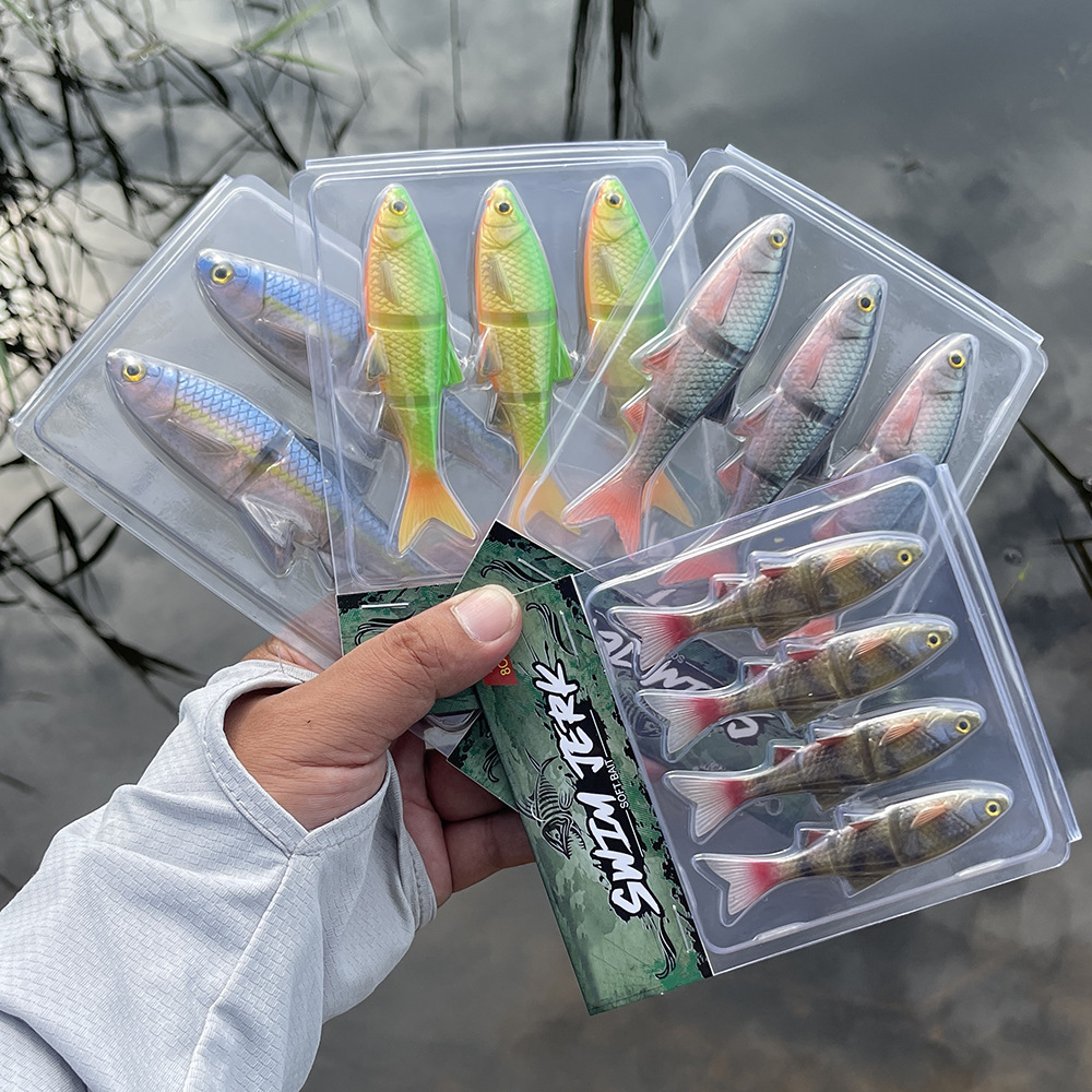 Soft Glide Bait, Swimbaits, Multi-Jointed, 8cm/9.6cm/13cm, #SW50280C
