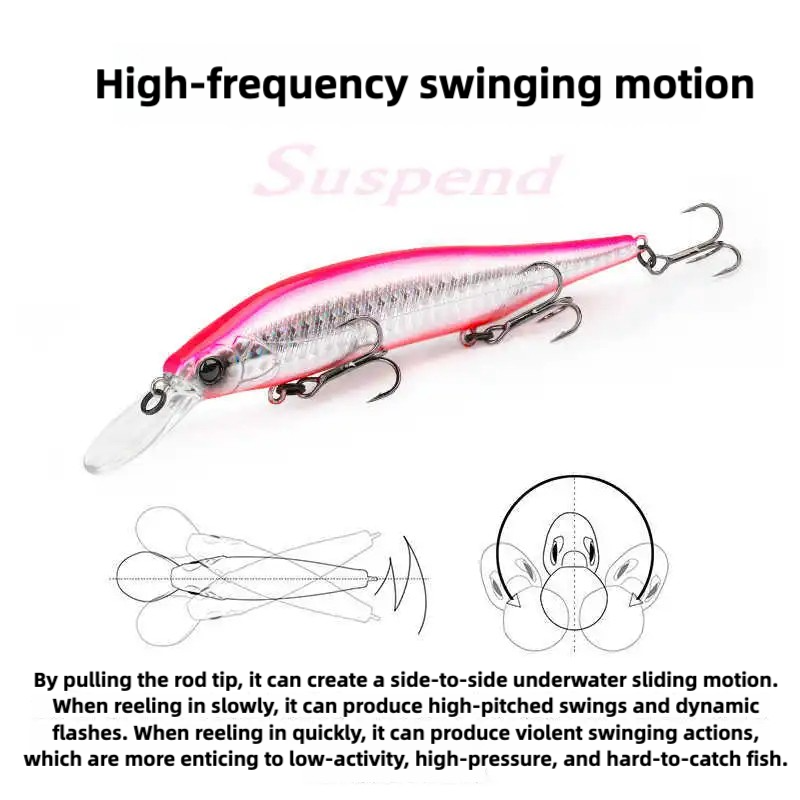 Jerkbait 115SP, Suspend, 4.5-inch, Diving 9.2-ft, #HB59090A