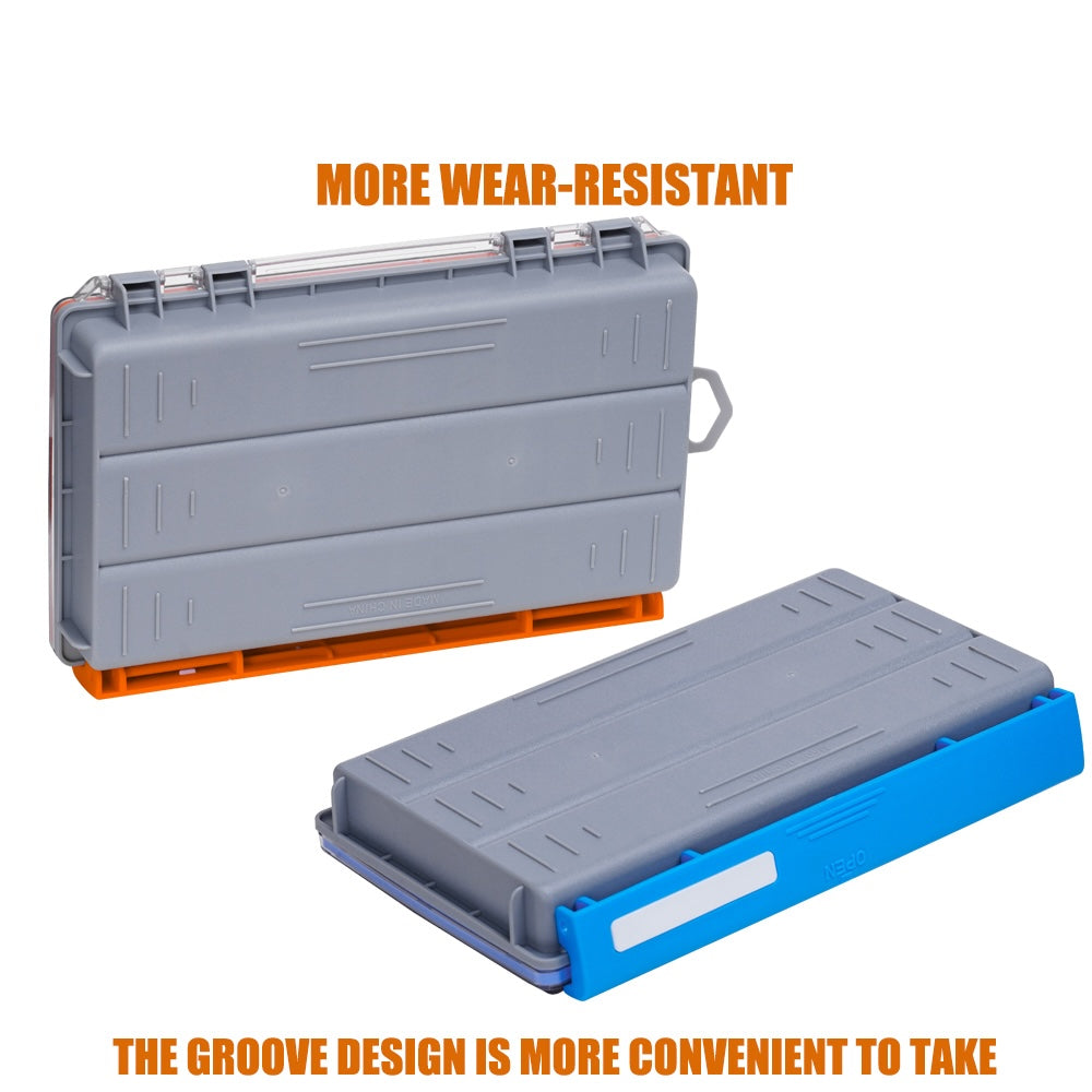 WATERPROOF TACKLE BOX with Transparent Lid & Adjustable Dividers, 3600/3700, #TB50221B