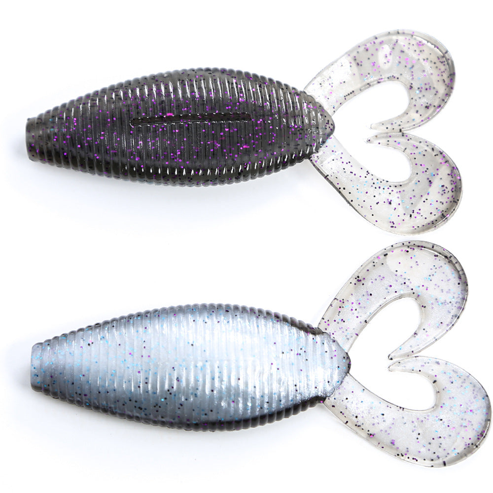 Wide Twin Tail Soft Plastic Lure, High-Density, Salted, 4-inch, 1/2oz #SB50288A