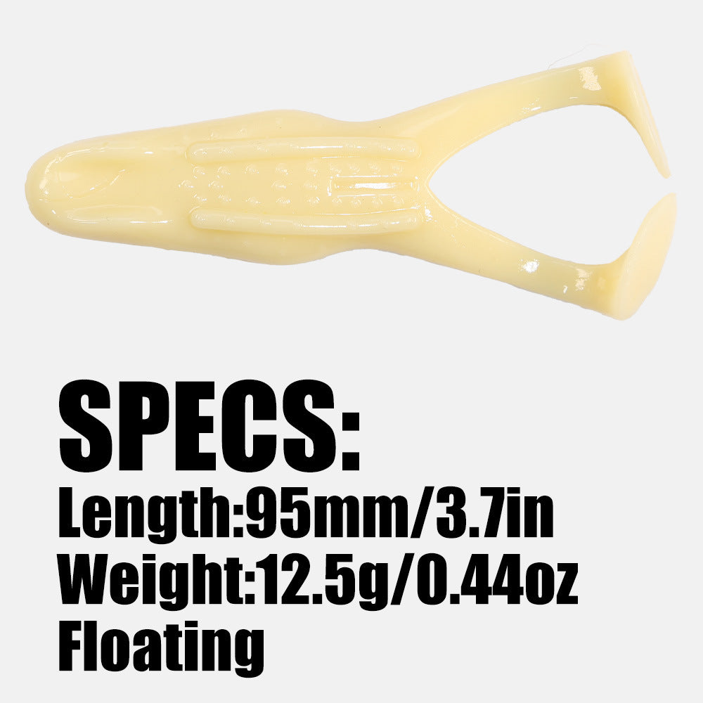 Ribbit Frog 3.7-Inch Frog Lure, Float, Durable Bite-Resistant Material, #SB50299F