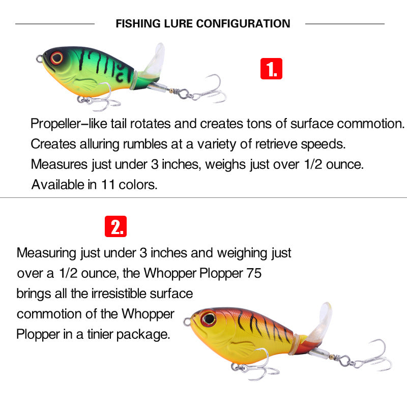 Topwater Whopper Popper, High-Performance, 75mm/17g, #HB59066A