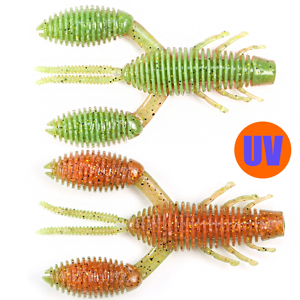 Ribbed Crayfish Soft Bait, UV & High Density, 2.75-inch, #SB50219A