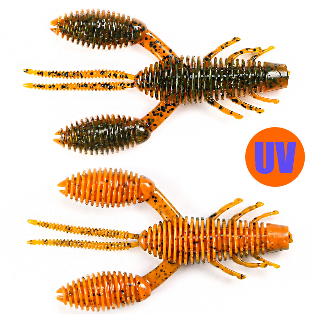 Ribbed Crayfish Soft Bait, UV & High Density, 2.75-inch, #SB50219A