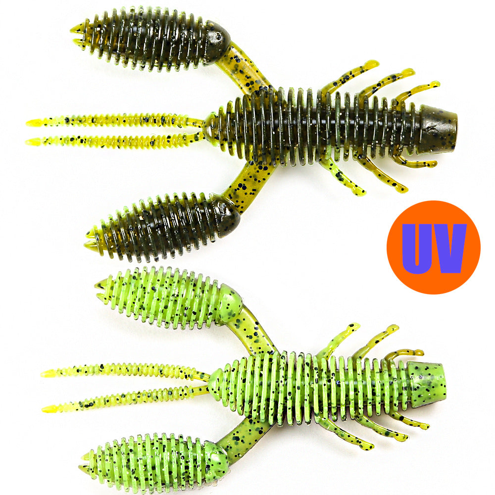 Ribbed Crayfish Soft Bait, UV & High Density, 2.75-inch, #SB50219A