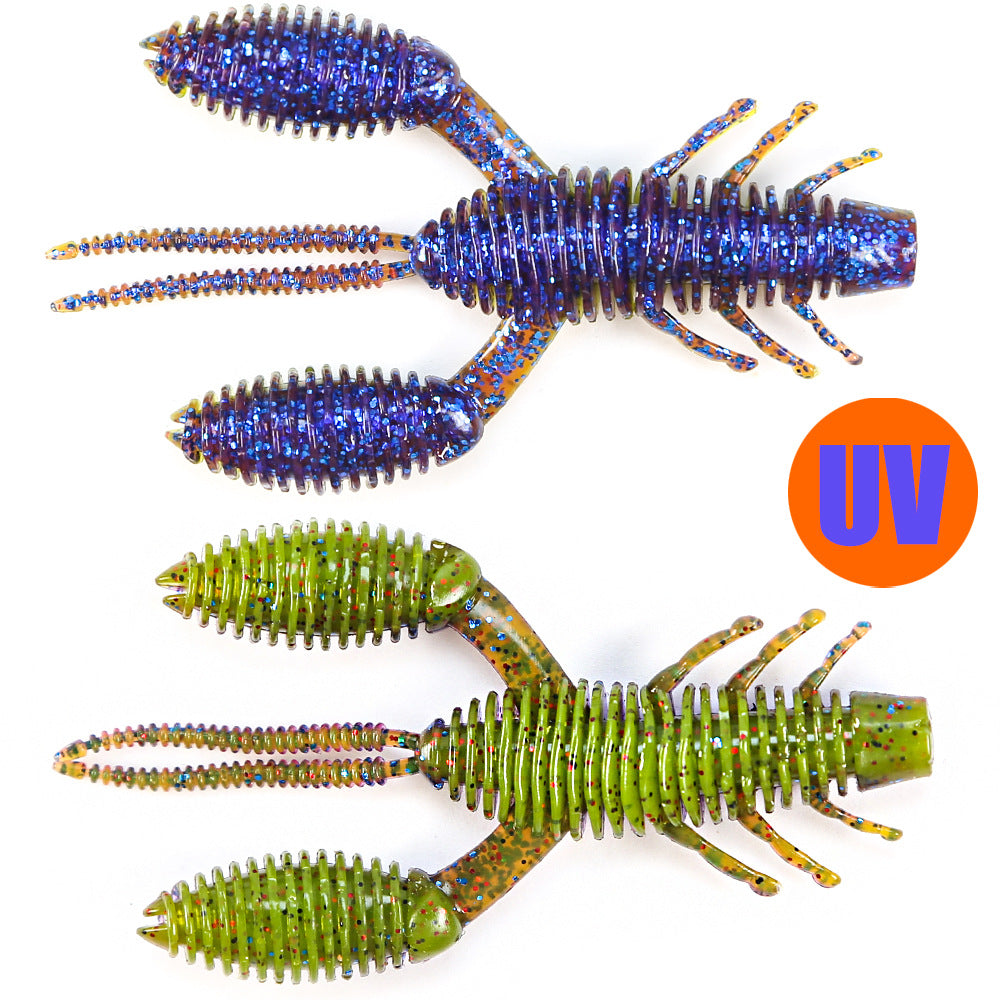 Ribbed Crayfish Soft Bait, UV & High Density, 2.75-inch, #SB50219A