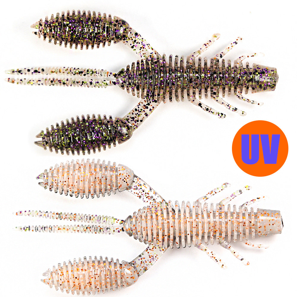 Ribbed Crayfish Soft Bait, UV & High Density, 2.75-inch, #SB50219A