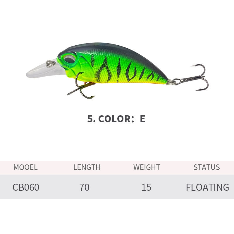 Crankbait, Japanese Style, Floating, Bass Fishing, 70mm/15g, #HB52060A