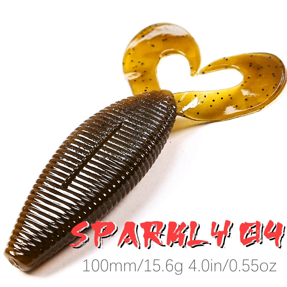 Wide Twin Tail Soft Plastic Lure, High-Density, Salted, 4-inch, 1/2oz #SB50288A