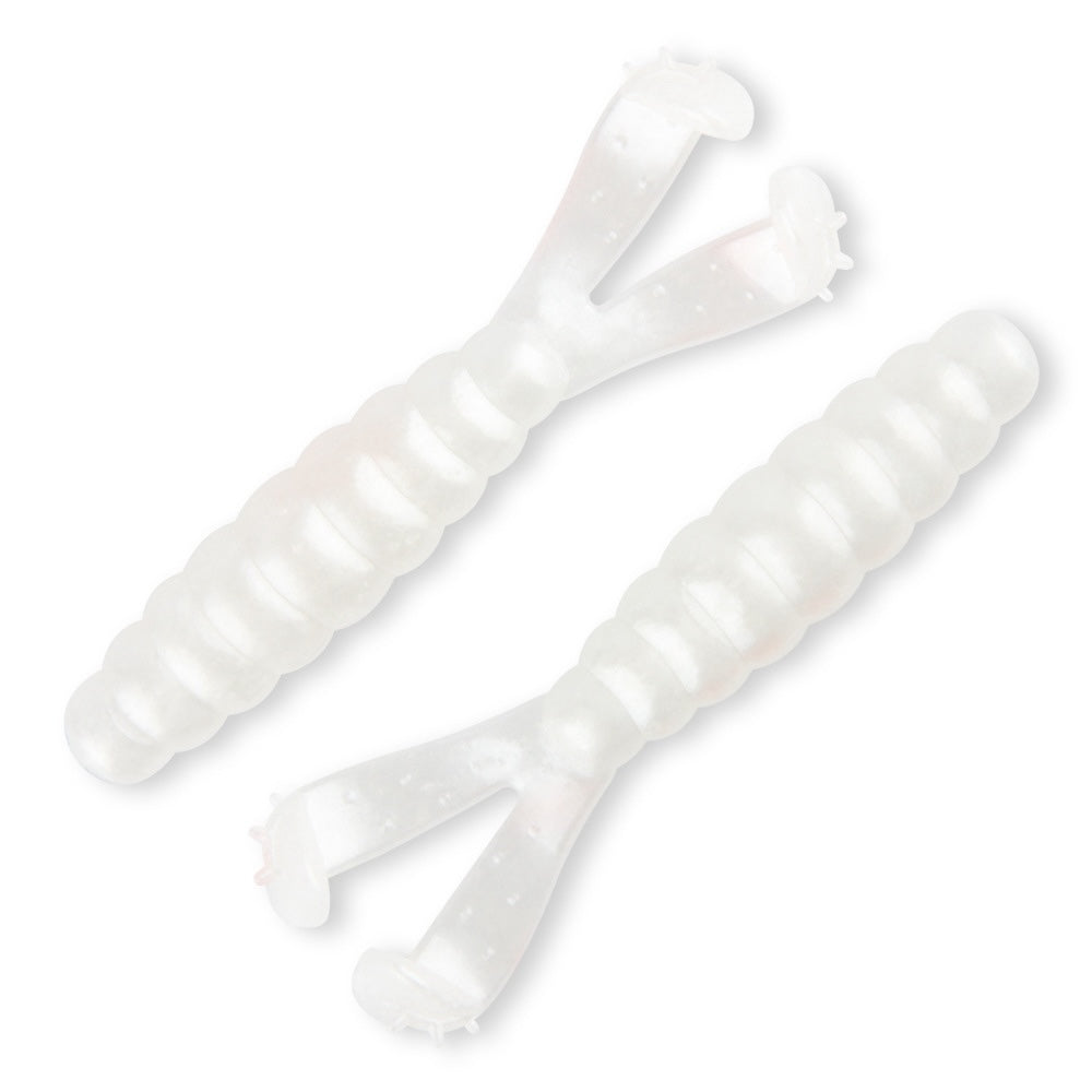 Dual-Tail Worm Soft Bait, Floating Durable TPR Material, 2.8-inch, #SB502901A