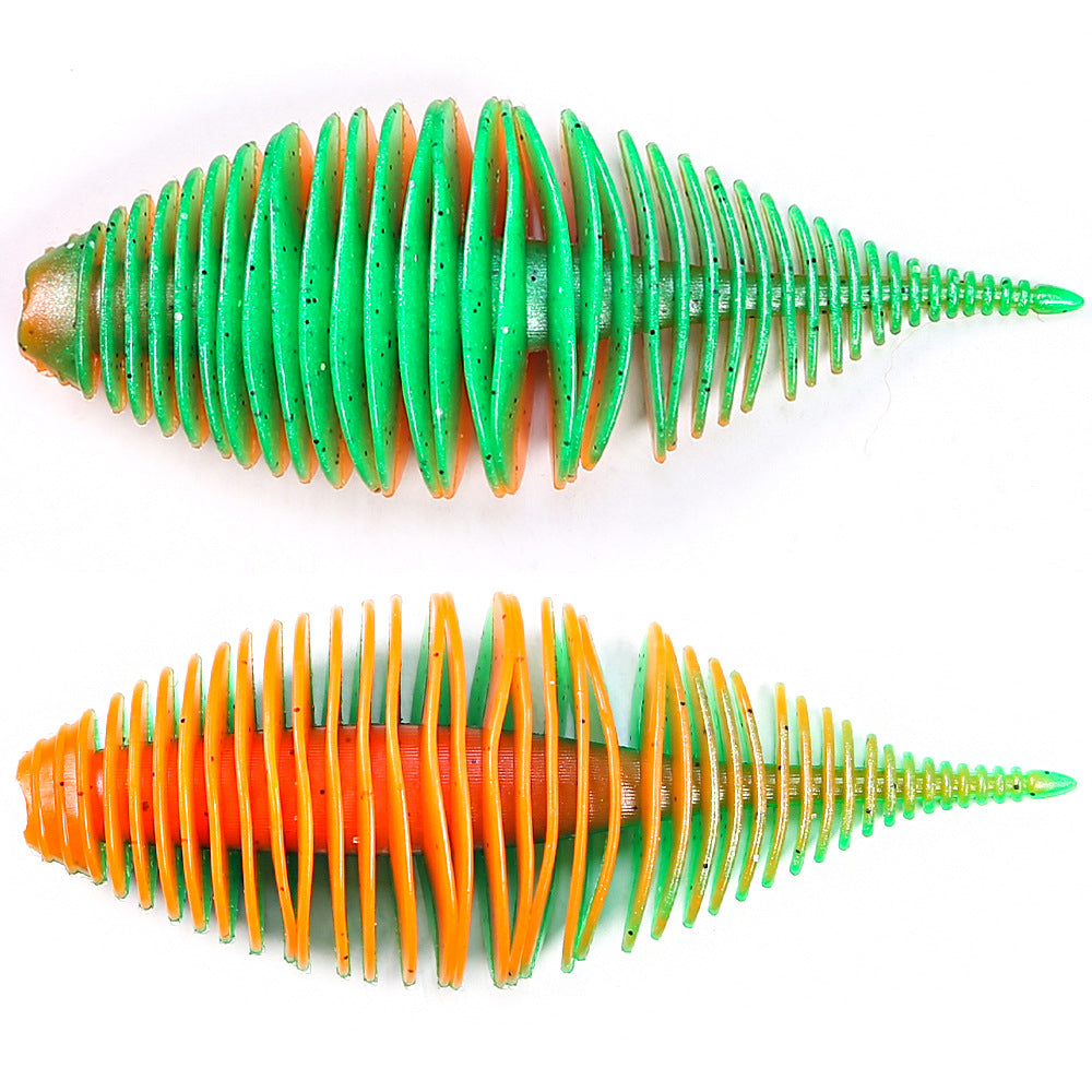 Full-Body Rib Worm Lure, Salted, 4-inch / 3-inch, #SB50218B