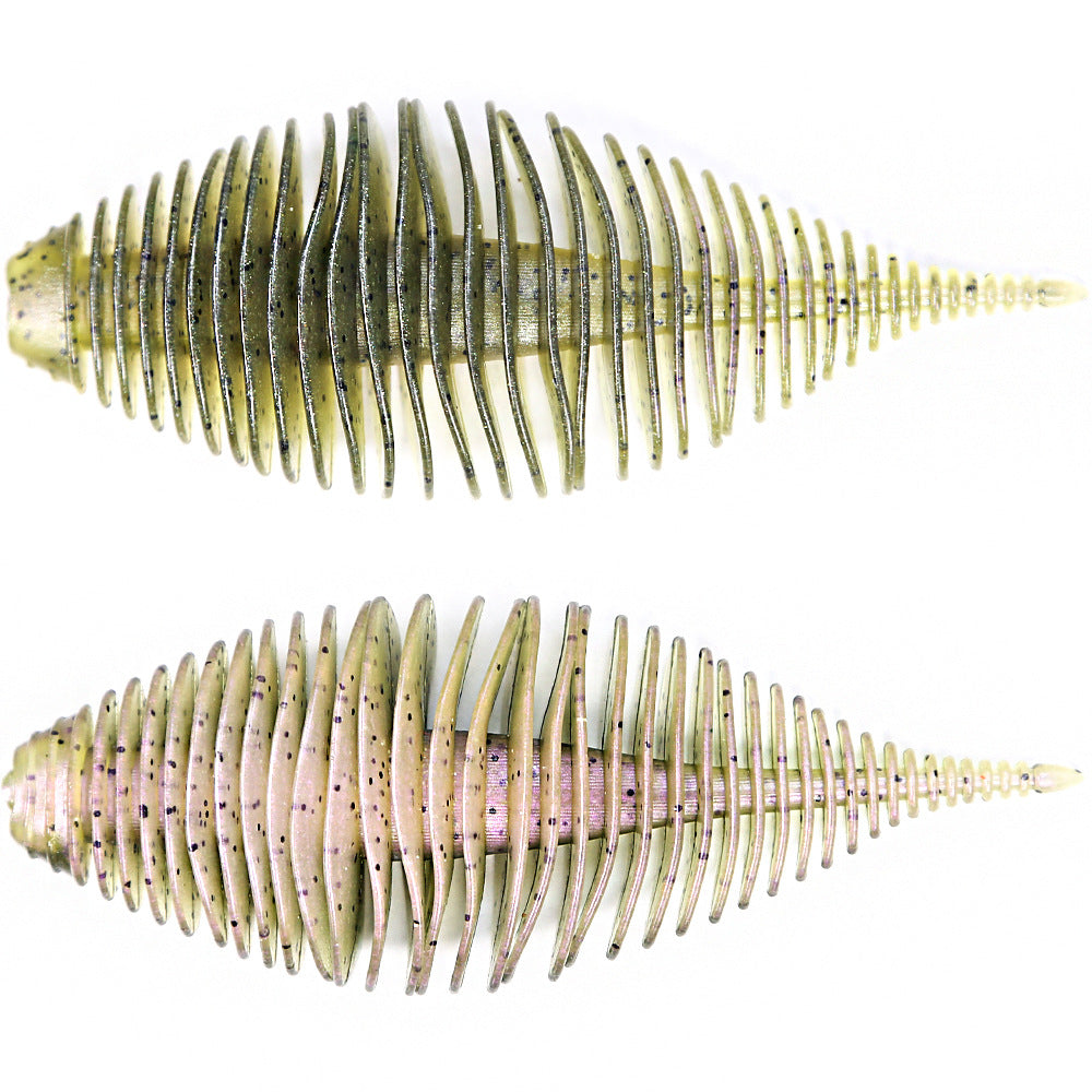 Full-Body Rib Worm Lure, Salted, 4-inch / 3-inch, #SB50218B