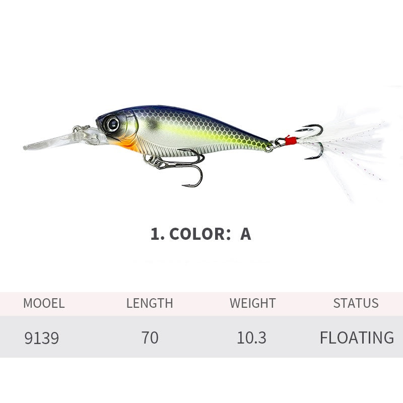 Crankbait, Bait Finesse, Japanese-Style, Long Lip Deep Diving, 1.5-2m, (70mm / 10.3g), #HB59139