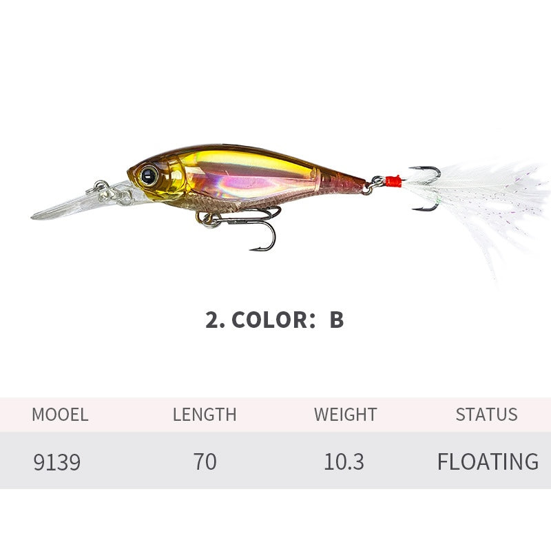 Crankbait, Bait Finesse, Japanese-Style, Long Lip Deep Diving, 1.5-2m, (70mm / 10.3g), #HB59139
