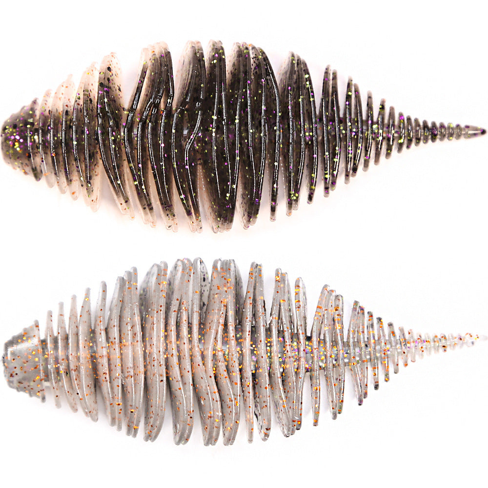 Full-Body Rib Worm Lure, Salted, 4-inch / 3-inch, #SB50218B