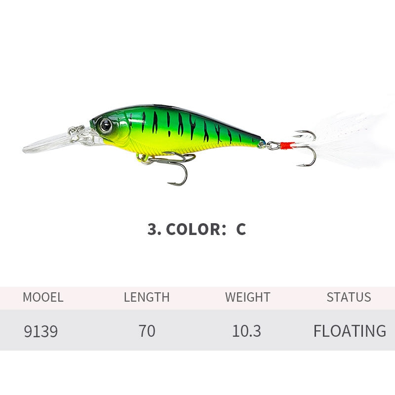 Crankbait, Bait Finesse, Japanese-Style, Long Lip Deep Diving, 1.5-2m, (70mm / 10.3g), #HB59139