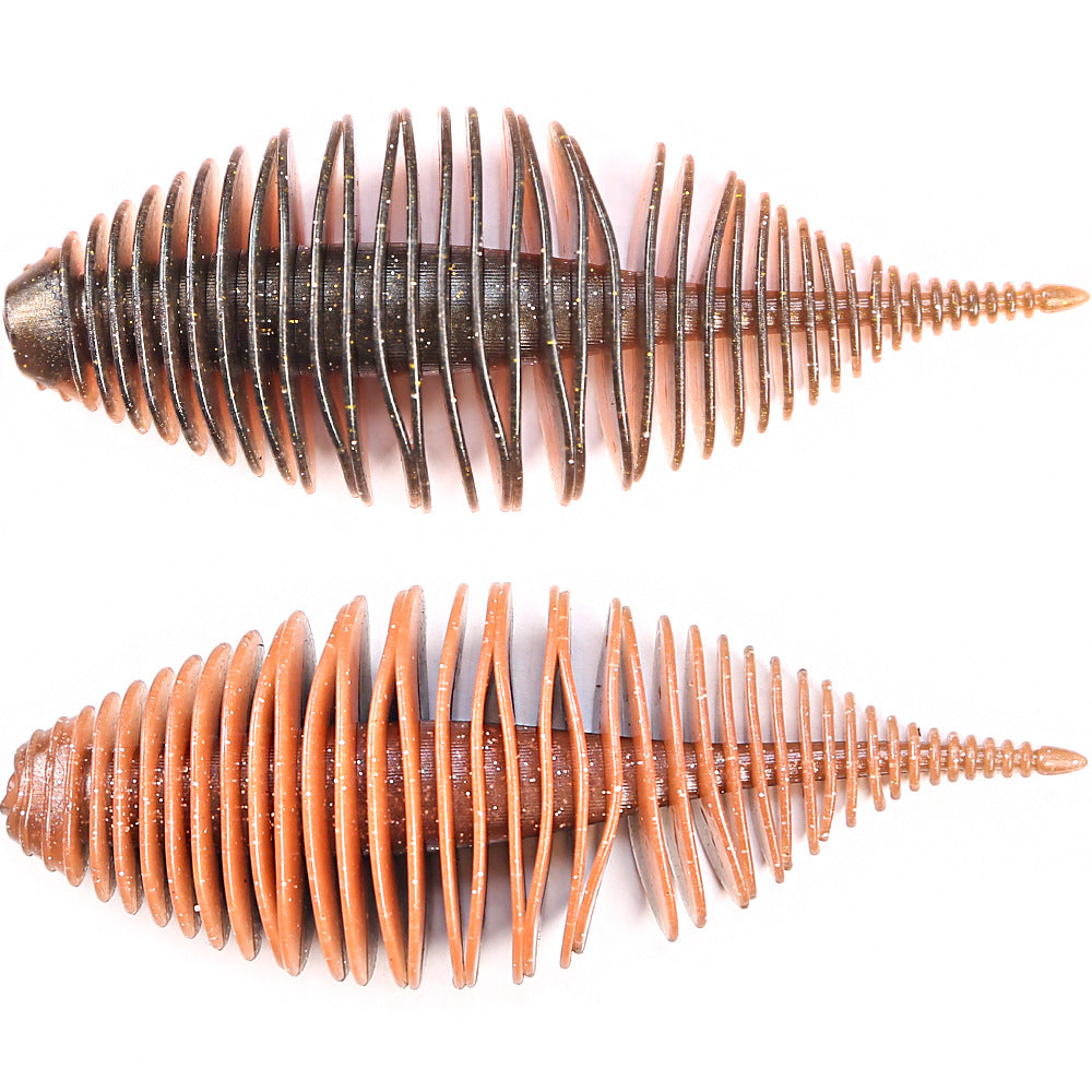Full-Body Rib Worm Lure, Salted, 4-inch / 3-inch, #SB50218B