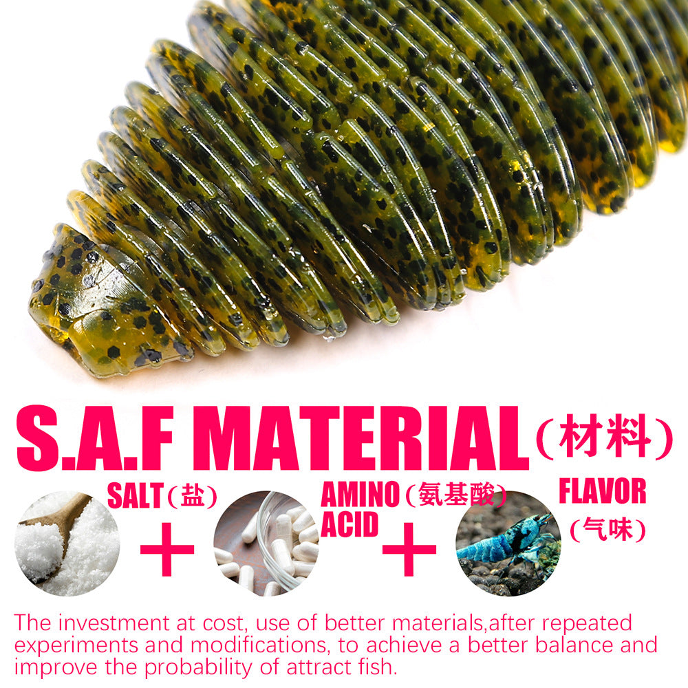 Full-Body Rib Worm Lure, Salted, 4-inch / 3-inch, #SB50218B