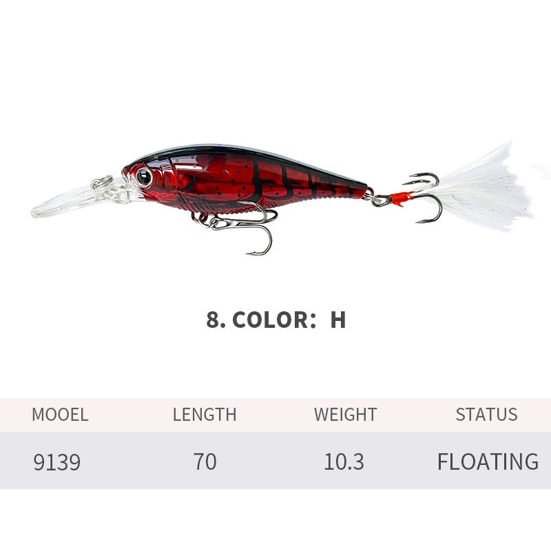 Crankbait, Bait Finesse, Japanese-Style, Long Lip Deep Diving, 1.5-2m, (70mm / 10.3g), #HB59139