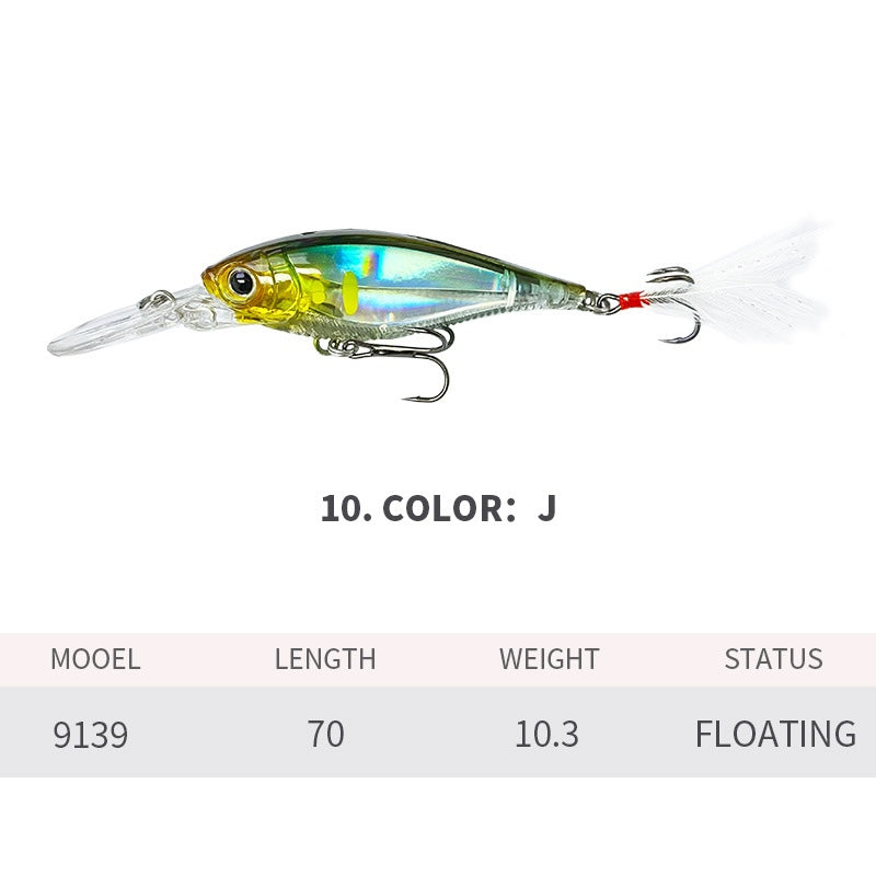 Crankbait, Bait Finesse, Japanese-Style, Long Lip Deep Diving, 1.5-2m, (70mm / 10.3g), #HB59139