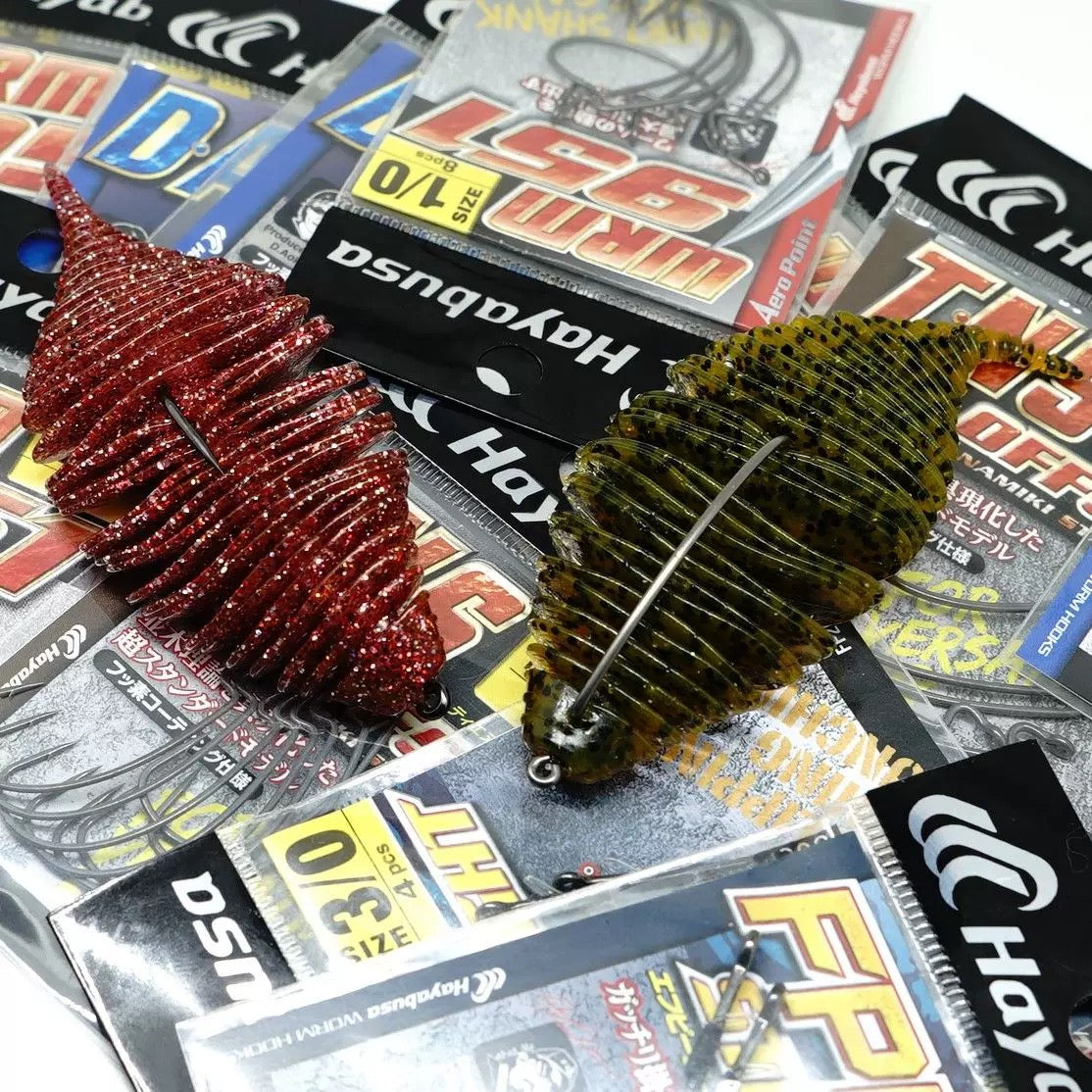 Full-Body Rib Worm Lure, Salted, 4-inch / 3-inch, #SB50218B