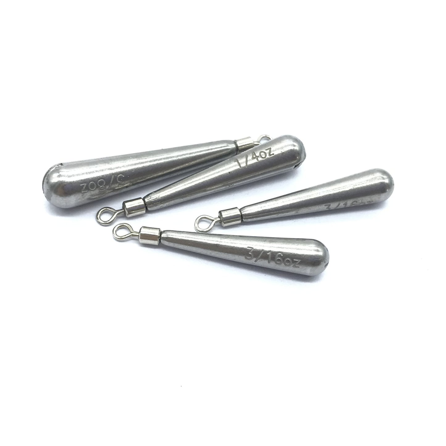TUNGSTEN SKINNY DROP SHOT WEIGHT (LINE TIE), 1/8 oz~1 oz, Multiple Colors, #TW50225A