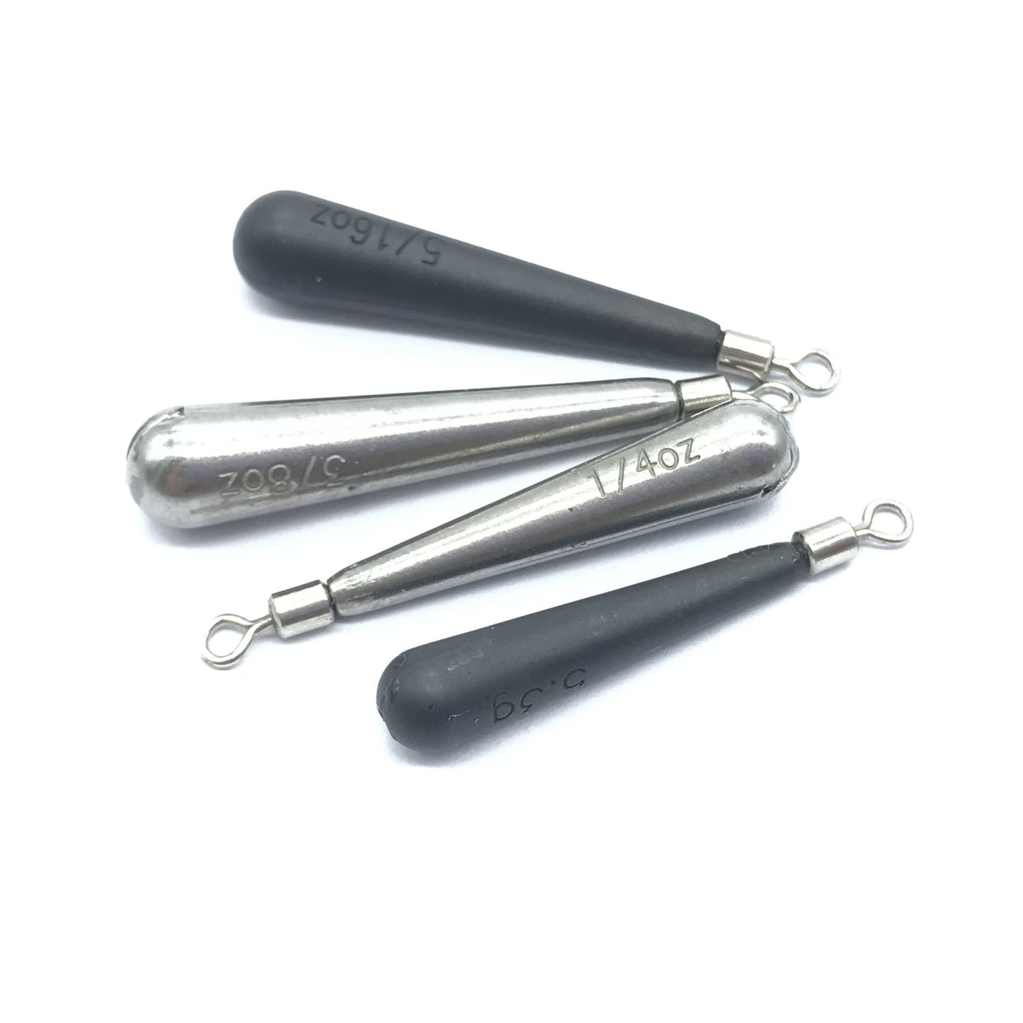 TUNGSTEN SKINNY DROP SHOT WEIGHT (LINE TIE), 1/8 oz~1 oz, Multiple Colors, #TW50225A