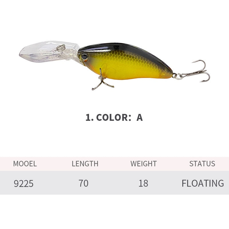 Deep Diving Crankbait, Shad-Shaped, 3-3.5m, #HB59225A