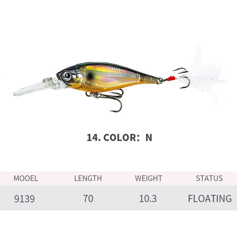Crankbait, Bait Finesse, Japanese-Style, Long Lip Deep Diving, 1.5-2m, (70mm / 10.3g), #HB59139