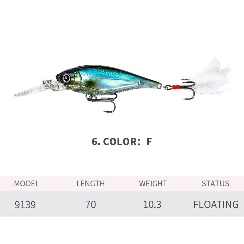 Crankbait, Bait Finesse, Japanese-Style, Long Lip Deep Diving, 1.5-2m, (70mm / 10.3g), #HB59139