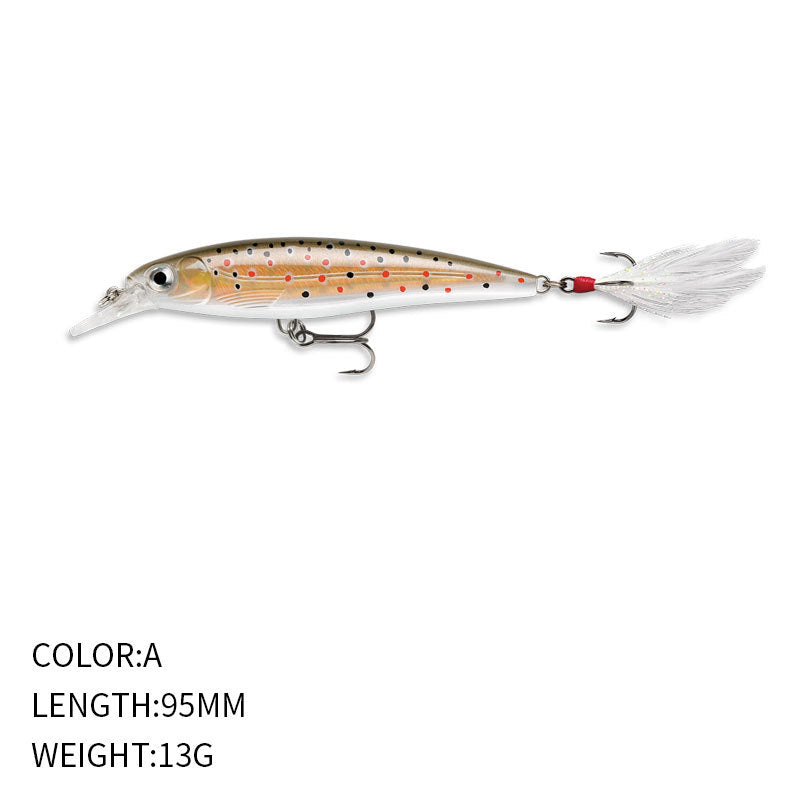 Twitching Minnow Lure JerkBait, Supending (95mm / 13g),#HB59217A