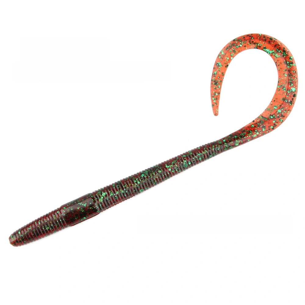 Slim Long-Tailed Worm Soft Bait, 8~10-inch, Multiple-Color, #SB50178B