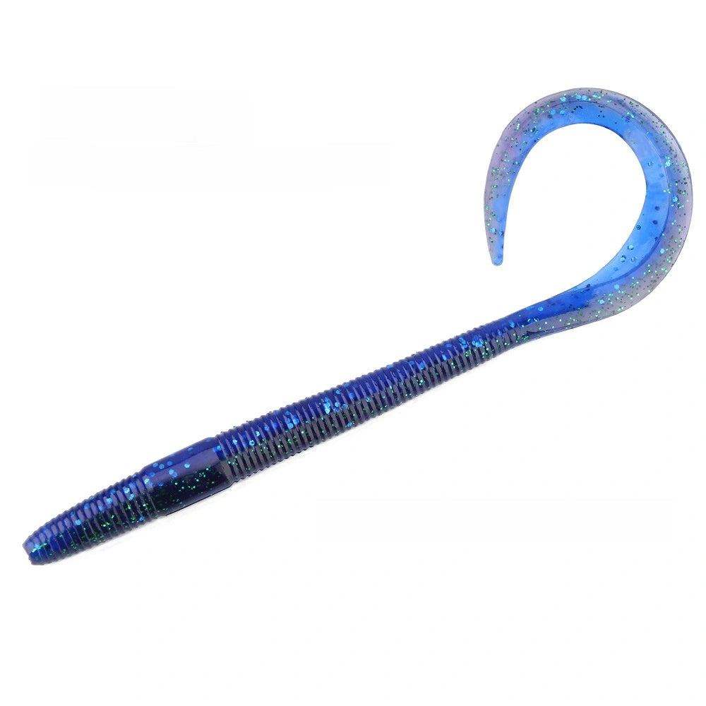 Slim Long-Tailed Worm Soft Bait, 8~10-inch, Multiple-Color, #SB50178B