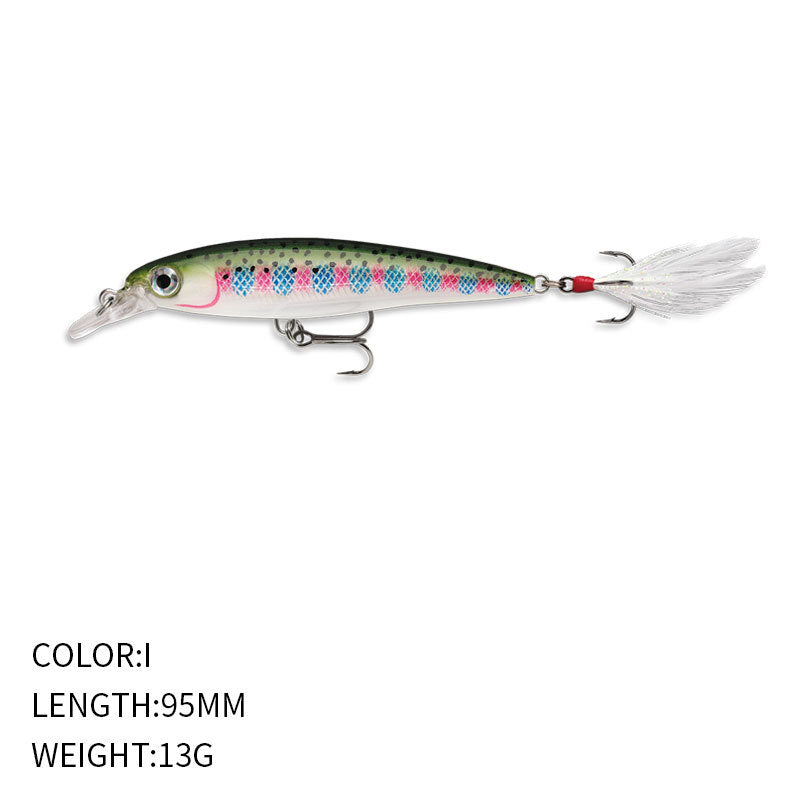 Twitching Minnow Lure JerkBait, Supending (95mm / 13g),#HB59217A