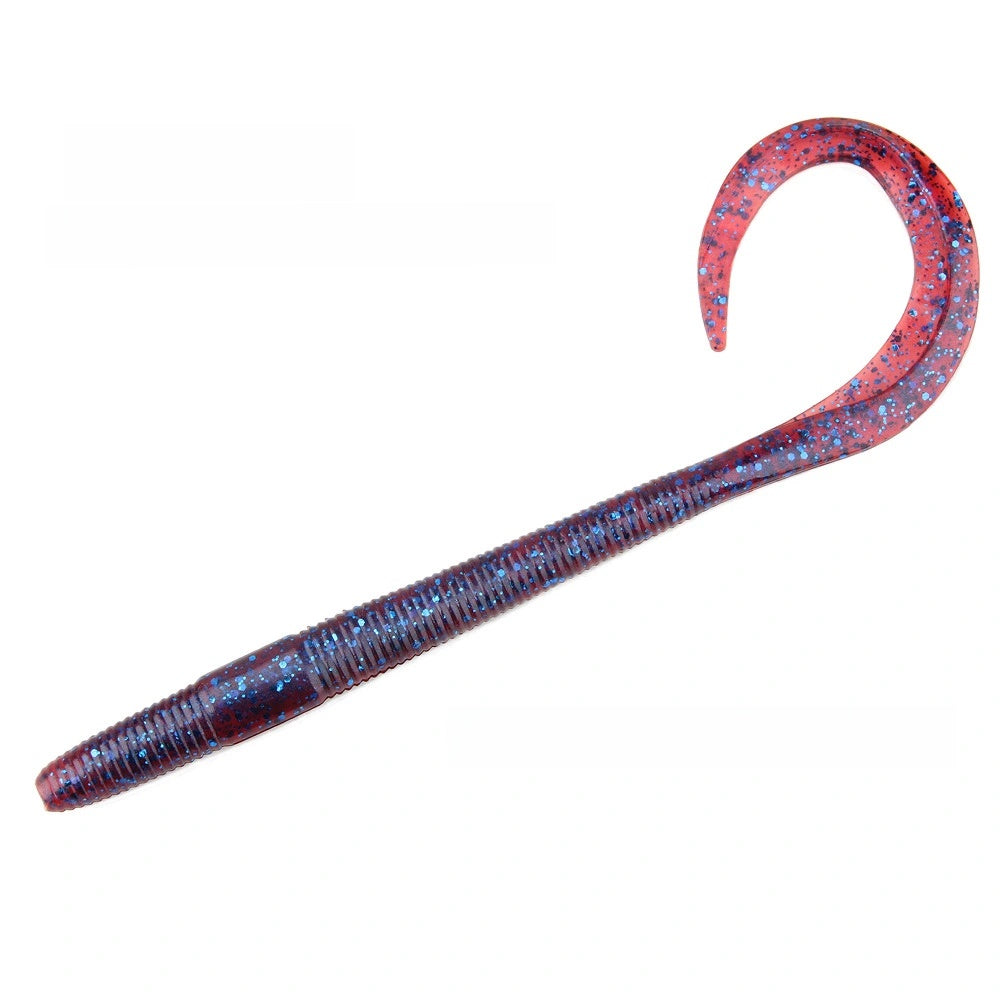 Slim Long-Tailed Worm Soft Bait, 8~10-inch, Multiple-Color, #SB50178B