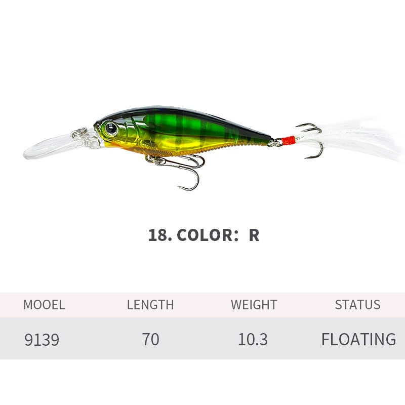 Crankbait, Bait Finesse, Japanese-Style, Long Lip Deep Diving, 1.5-2m, (70mm / 10.3g), #HB59139