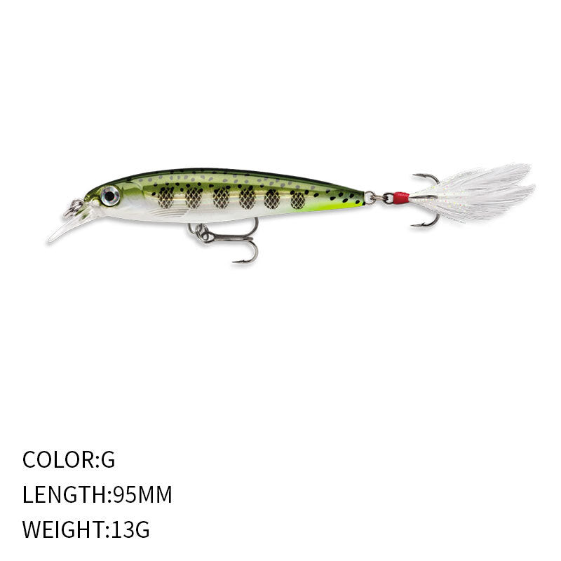 Twitching Minnow Lure JerkBait, Supending (95mm / 13g),#HB59217A