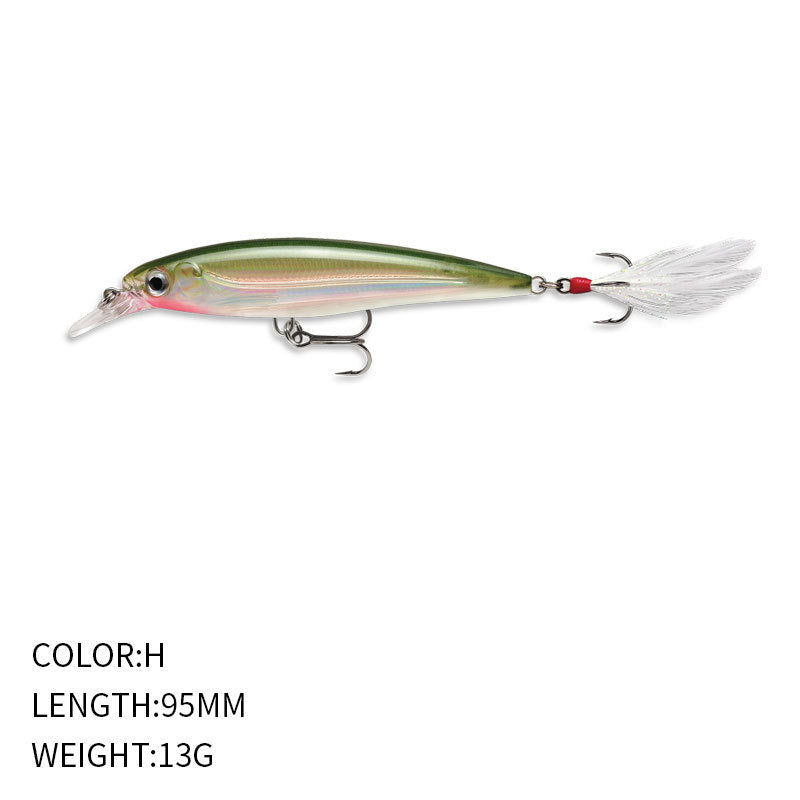 Twitching Minnow Lure JerkBait, Supending (95mm / 13g),#HB59217A
