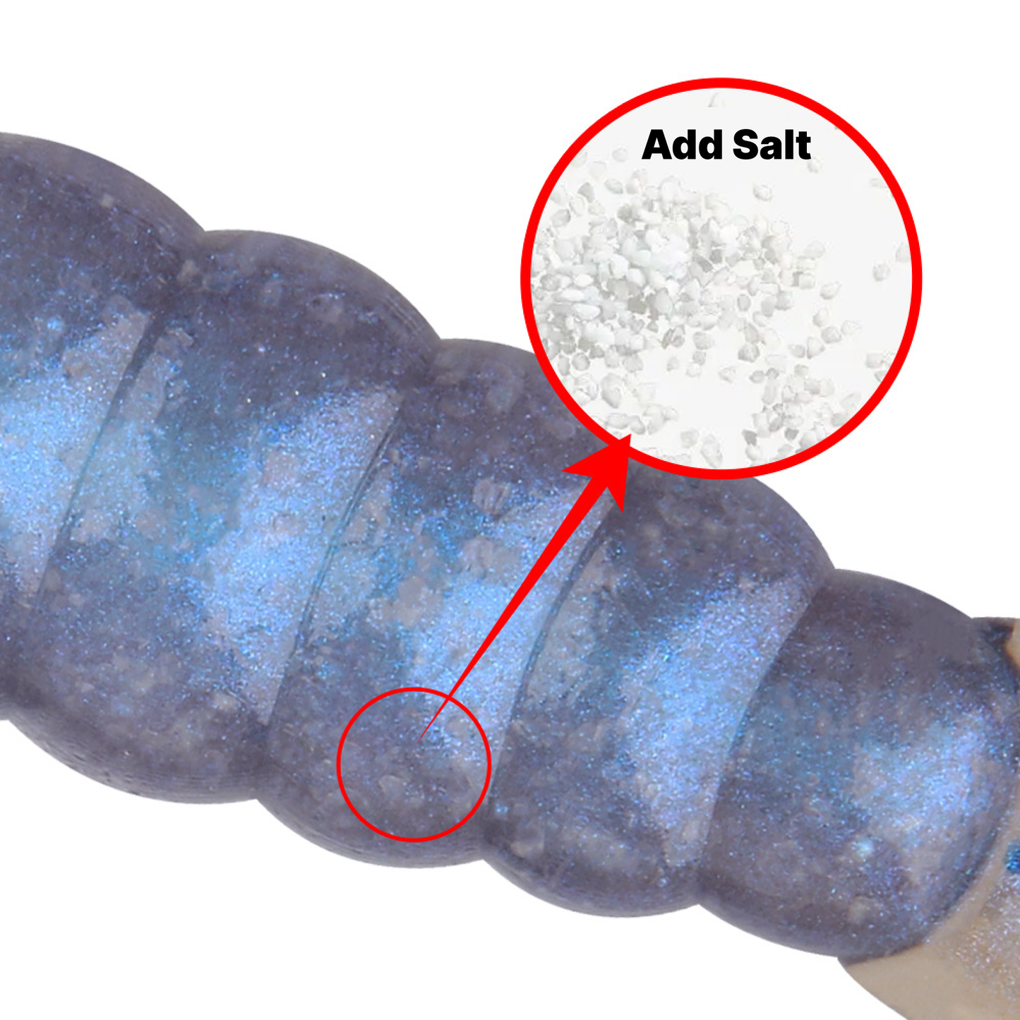 Dual-Tail Worm Soft Bait, Floating Durable TPR Material, 2.8-inch, #SB502901A