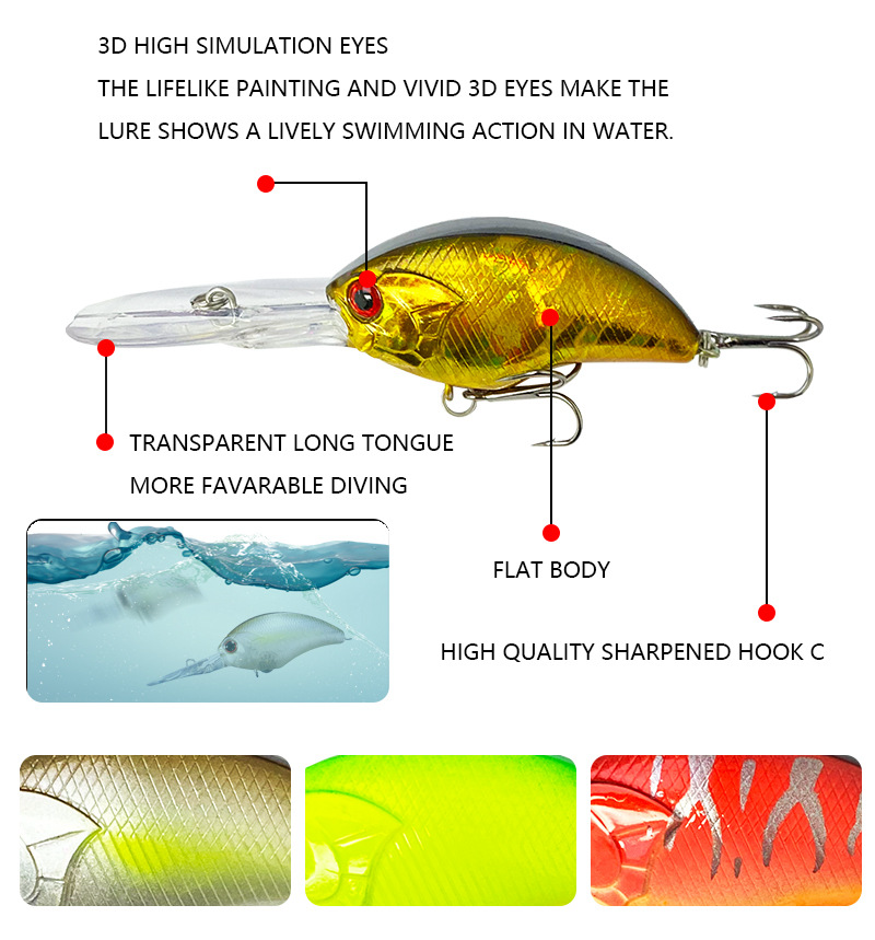 Classic Medium Diving Crankbait, #HB50040A