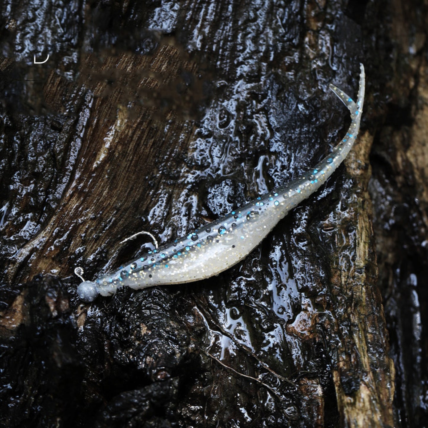Soft Jerk Bait Fork Tail Flukee Shad, Scented #SB40108B
