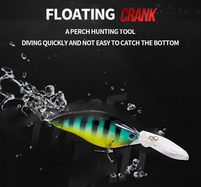 Deep Diving Crankbait, Shad-Shaped, 3-3.5m, #HB59225A