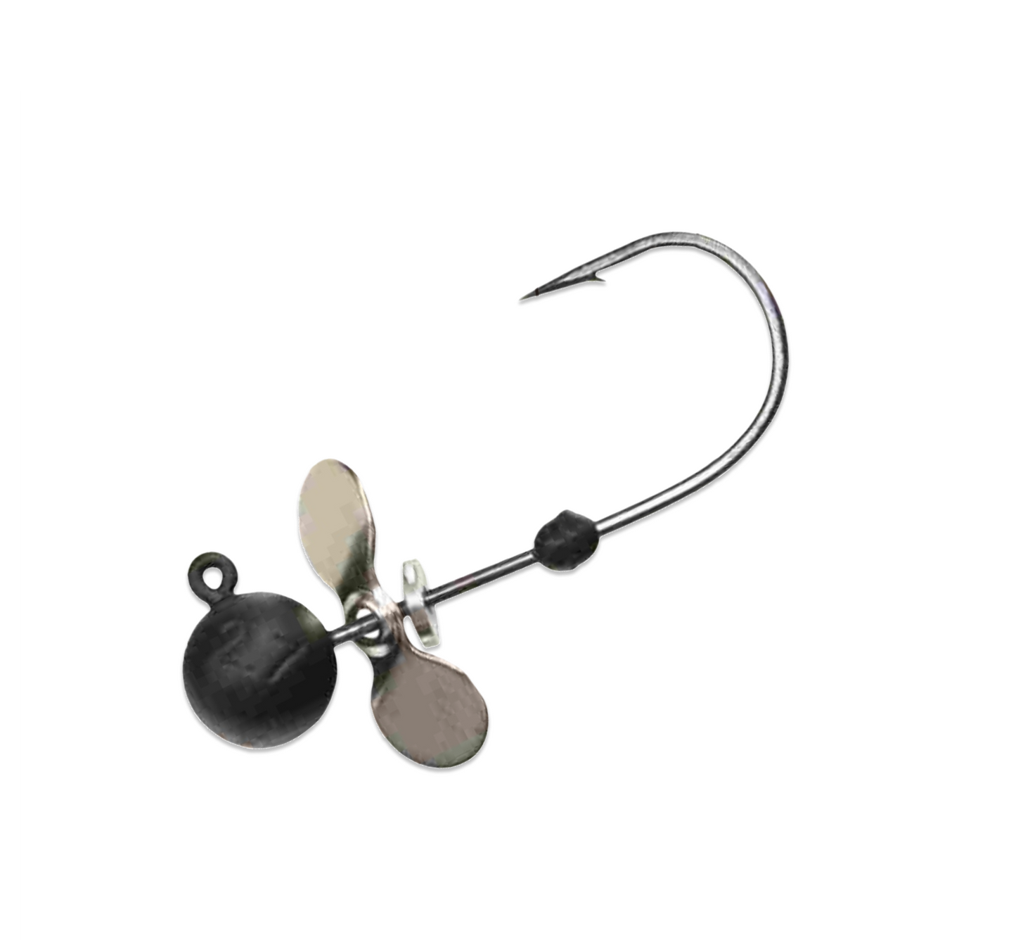 TUNGSTEN PROPELLER JIG HEAD, 1/32 oz~1/4 oz, Black Nickel Hooks, #JH50227A