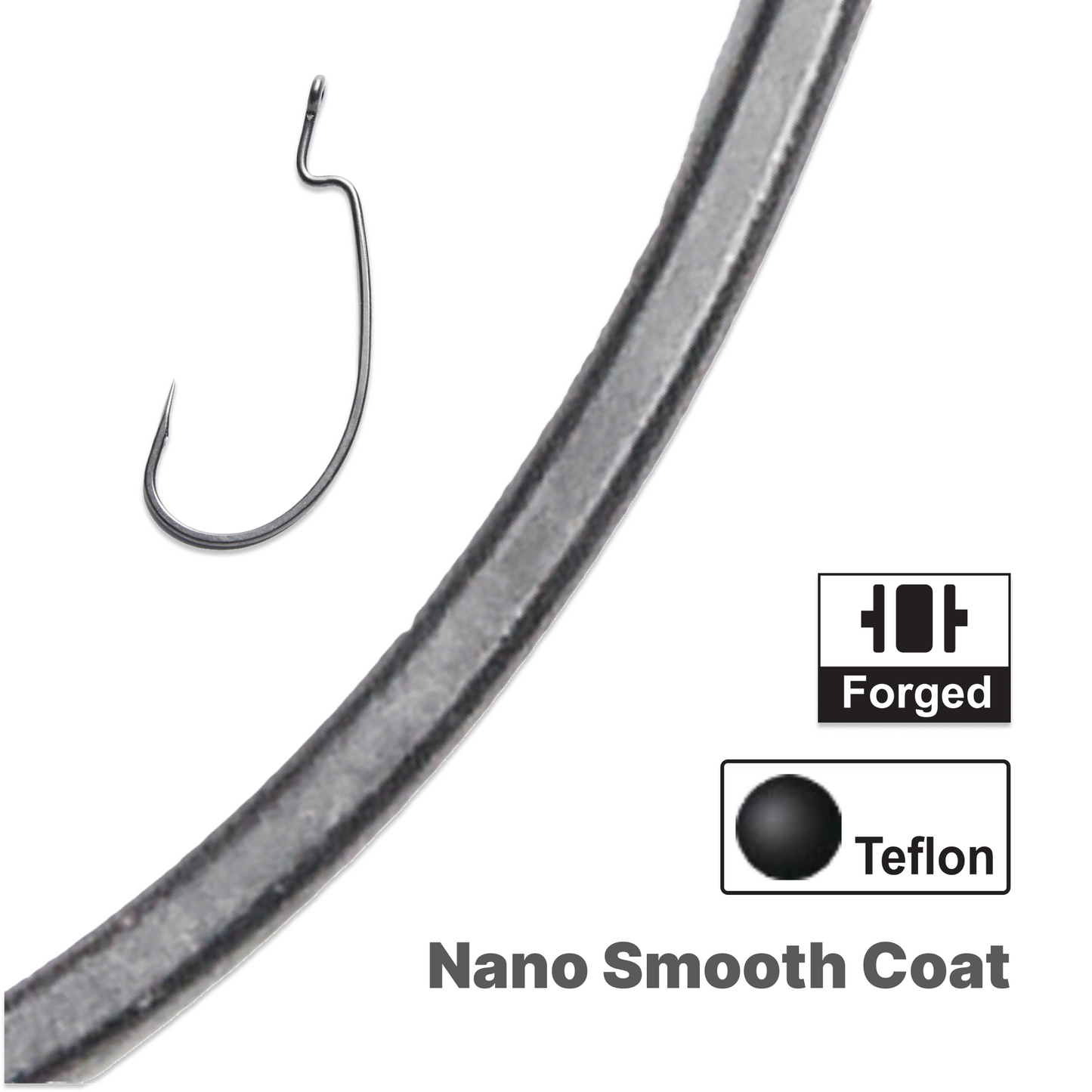 Finesse Offset EWG Hook, Teflon Nano Smooth Coat, 9003(0.8X), #4~1/0, #HK59003A