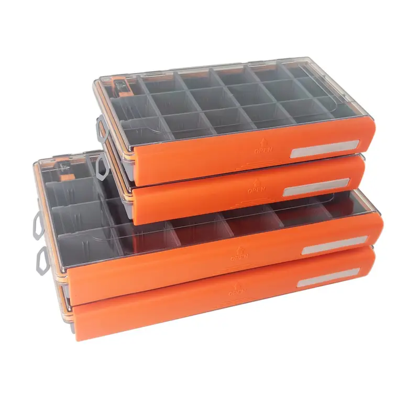 WATERPROOF TACKLE BOX with Transparent Lid & Adjustable Dividers, 3600/3700, #TB50221B