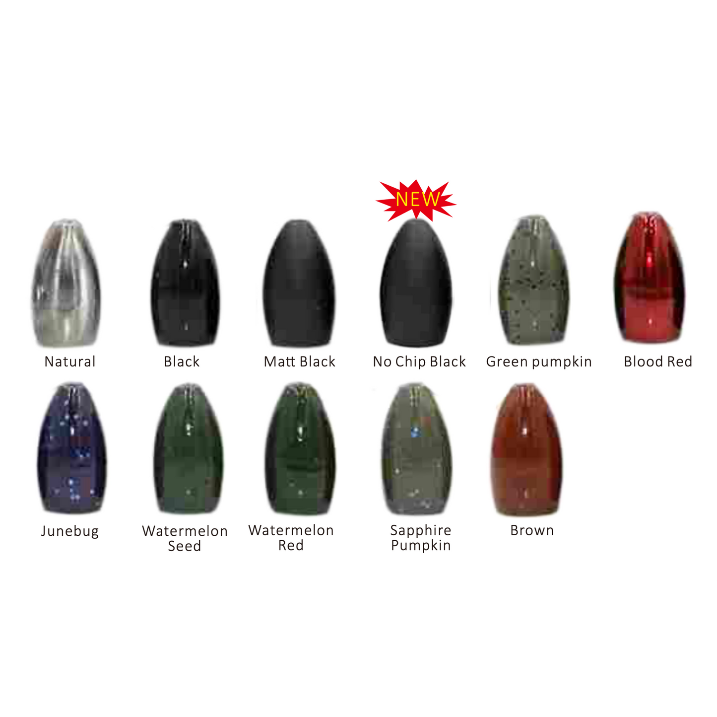TUNGSTEN FLIPPING WEIGHT, 1/16oz~2-1/4 oz, Multiple Colors, #TW50219A