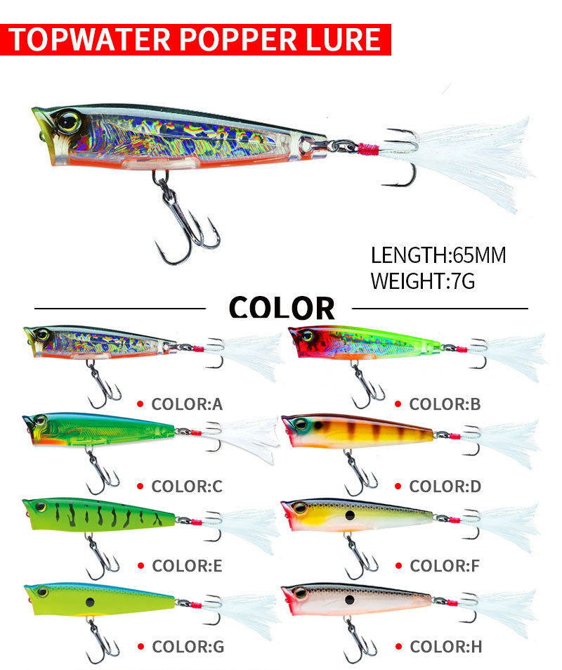 Topwater 3Ds Popper, High-Performance, #HB5P369A